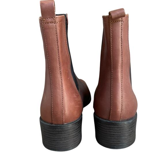 Kenneth Cole Reaction Brown Leather Salt Chelsea Ankle Boots Size 7 - Picture 10 of 11